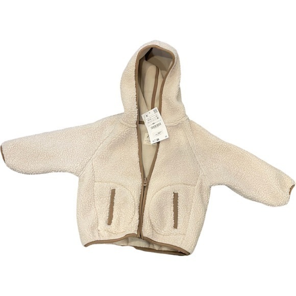 Zara Other - Zara beige toddler zip up fleece jacket NWT